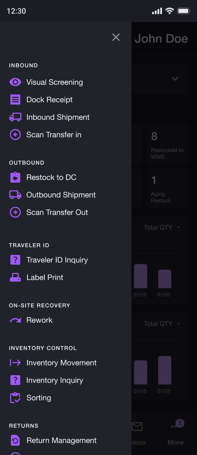 Comprehensive Inbound and Outbound Management: Manage logistics efficiently with our RMS web app, streamlining processes from visual screening to return management.